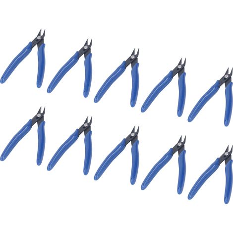 Pince diagonale 5 pouces 170, lot de 10, acier à haute teneur en carbone non marqué, pinces de précision pour maquettes Gundam, électronique et usage industriel, manche 170mm, outil robuste. (1/5)