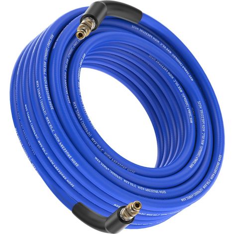 Tuyau de rechange pour nettoyeur haute pression - 15 m - Pour Kärcher K Serie - Compatible avec K2, K3, K4, K5, K7, avec raccord à clic - Diamètre du tuyau : 11,2 mm - Bleu (1/5)