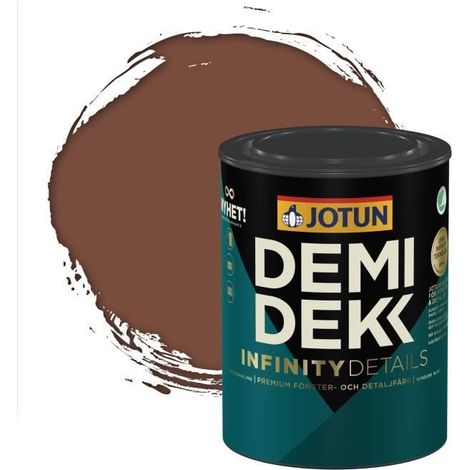 JOTUN - Peinture Bois, Lasure Opaque Satinée - RAL 8002 - Brun de Sécurité - 0,75L (1/2)