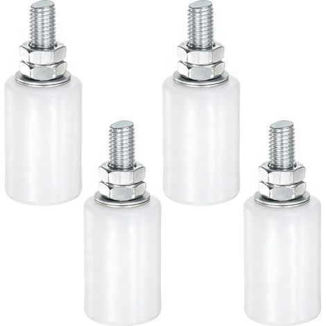 Roulette Portail Coulissant 4 pcs, Guide Portail Coulissant, Galet Porte Coulissante Nylon 30x40, Kit Portail Coulissant sans Bruit pour Portail/Porte (1/5)