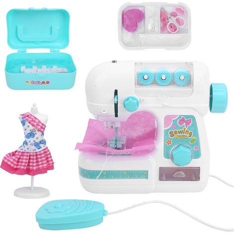 Kit de machine à coudre électrique domestique, mini machine à coudre jouet pour vêtements d'enfants (1/5)