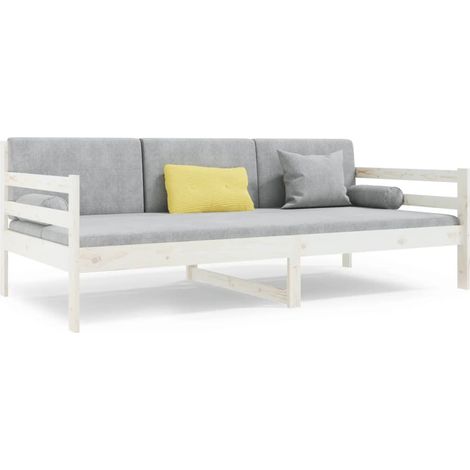 Maison Exclusive - Tagesbett ohne Matratze Weiß 90x190 cm Massivh