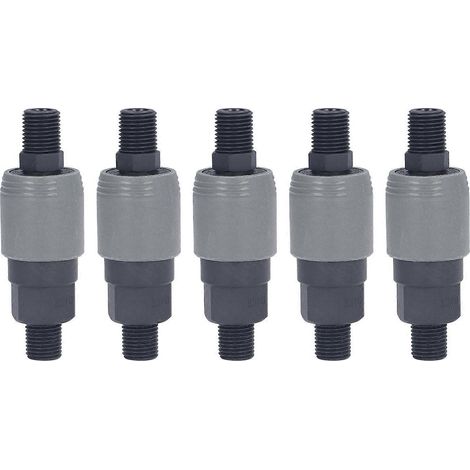 5er-Set selbstverriegelnde Schnellkupplungen Typ C für Schlauchanschlüsse an Maschinen und Elektronik (SM+PM-20)