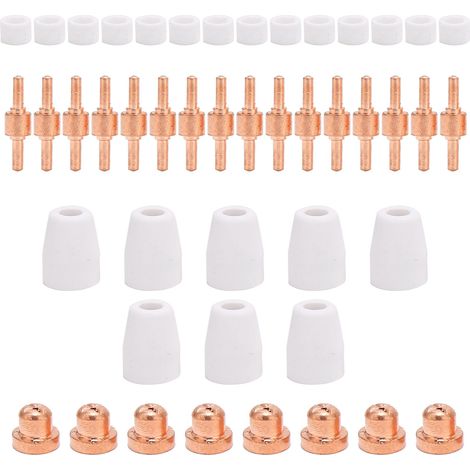 Kit Consommables Soudure Cuivre Rouge Pt-31 Électrodes Buses Pour Machine À Souder 46 Pièces (1/5)