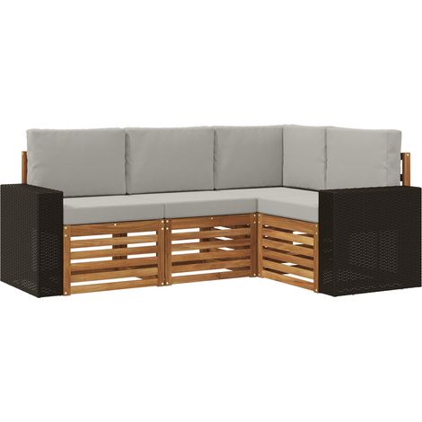 Outdoor Sofa Set 4 pcs Polyester vidaXL (1/5)