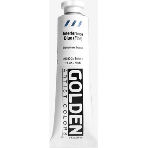 Golden : Heavy Body Acrylic Paint : 60ml : Blue Fine Interference