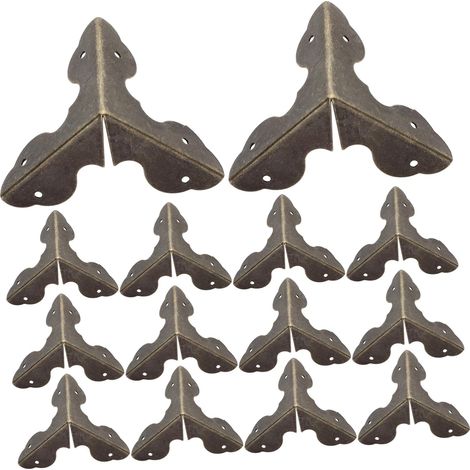 Lot de 20 protections d'angle métalliques style antique pour meubles (1/5)