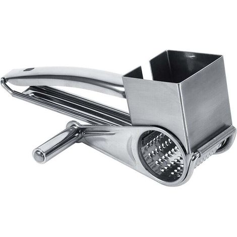 Craft Kitchen Multifunctional Stainless Steel Rotary Cheese Grater 1 Drum Slice Shredding Tool (1/4)
