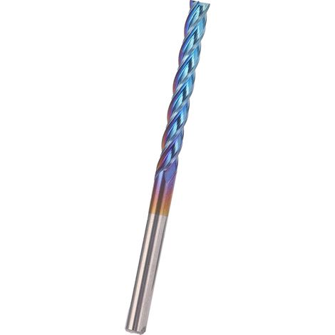 Vierschneidiger Hartmetall-Schaftfräser, CNC-gefräst mit NanoBlue-Beschichtung, 3,175 x 25 x 50 mm, aus Wolframstahl, geeignet für Holz und Metall. (1/5)