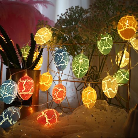 Guirlande Lumineuse Œufs De Pâques - 5 Pieds - 10 LED Blanc Chaud - Fonctionne Sur Piles - Décoration Intérieure Et Extérieure - Lot De 1 (1/5)