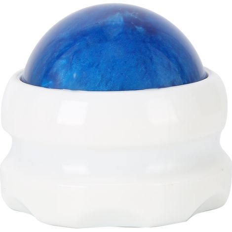 Balle de massage aux huiles essentielles, rouleau de massage relaxant pour les muscles du cou, des jambes et des mains (base blanche) bleue-AquaForge