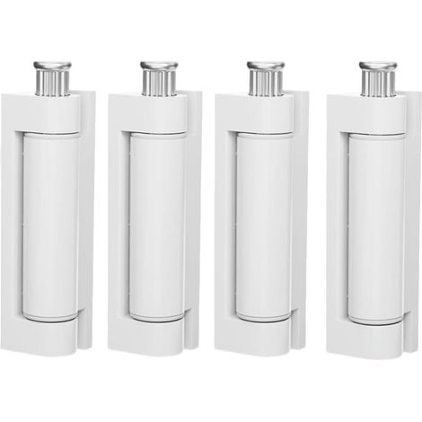 4 Lot de charnières de porte et de fenêtre, Ruban de porte à visser à charnière pour fenêtre, Charnières de fenêtre Silisto, Pièces de rechange, pour porte anti(Blanc) (1/5)