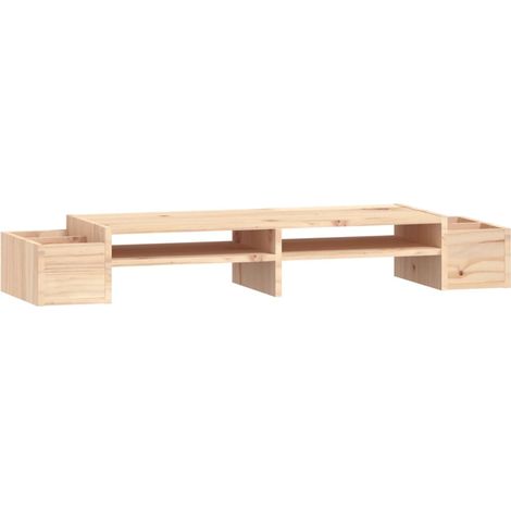 Soporte para monitor 100 x 27,5 x 15 cm madera maciza de pino 020004403