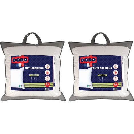 Guanciale anti allergie 65x65 cm - Lotto di 2 - DODO ACTI PLUS II
