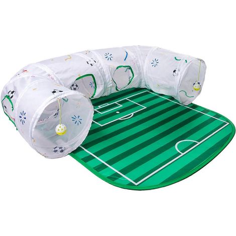Coupe du monde Chat Tunnel - Design terrain de football - pour Intérieur Enrichment et Jeu interactif (1/5)