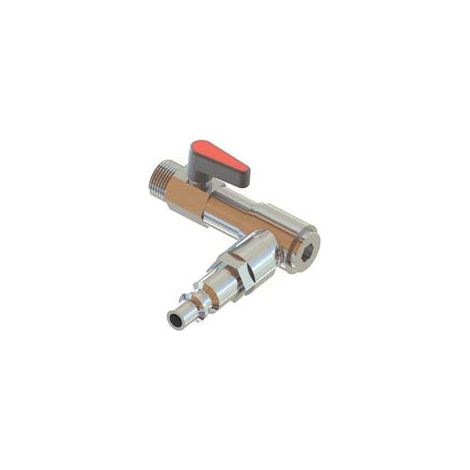 RUBINETTO GIREVOLE A LEVA AIRIR1 PER ASTA BACCHIATORE  attacco 1/4'', kg.0,12    MINELLI