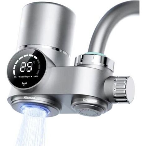 Filtre à eau pour robinet, avec lumière UV et Affichage LED,purificateur d'eau de robinet,Filtre à eau du robinet