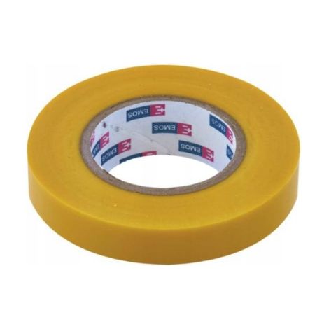 Cinta aislante de PVC de 15 mm x 10 m, color amarillo. (1/2)