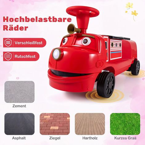 Voiture électrique enfant rouge 12 V à 2 places avec 2 moteurs, siège réglable et musique pour jardin, cour et plein air (1/5)