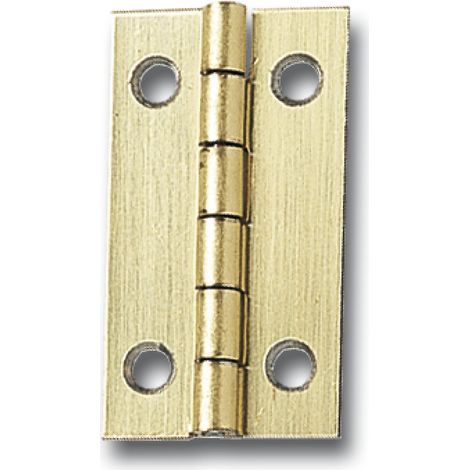 Standard Scharnier (Möbelscharnier) 20 x 15 mm zum Schrauben Stahl vermessingt