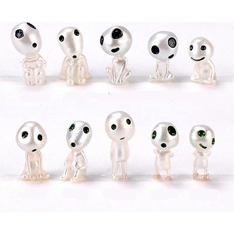 10 Figurines D'elfes D'arbres Bleu Clair (hauteur 2,8 3,8 Cm), Figurines D'elfes D'arbres Phosphorescents, Mini Elfes D'arbres Phosphorescents E (1/5)