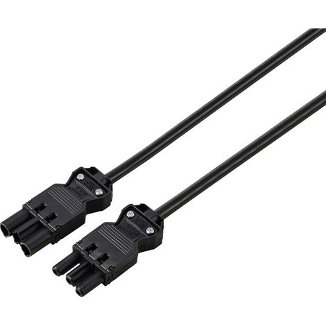 Sygonix SY-6676356 Cordon de rallonge noir 1 m