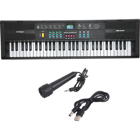 Clavier numérique 61 touches électrique multifonction avec câble USB microphone MQ6189 (1/5)