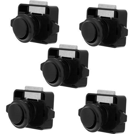 Lot de 5 verrous à bouton, poussoir pour portes placard et d'armoire (1/5)