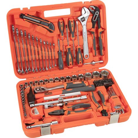 Juego combinado de herramientas en estuche de plástico de 113 piezas ORANGE ALYCO (1/5)