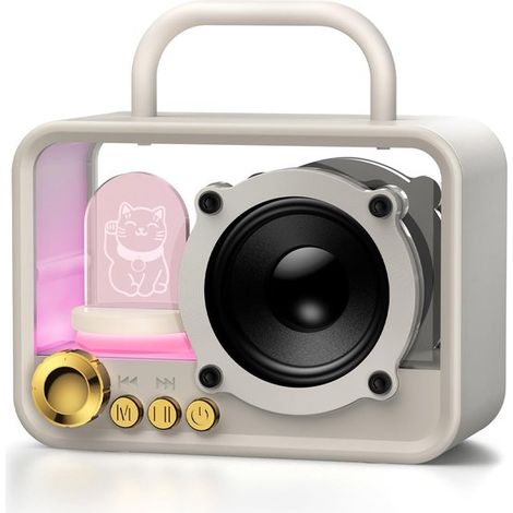 Altoparlante Bluetooth portatile con illuminazione RGB, mini altoparlante wireless con suono stereo e bassi potenti, design compatto per ufficio e casa (1/5)