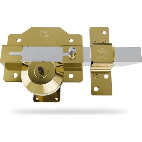 AMIG Verrou haute sécurité 1R PLUS 90 x 154 mm Acier Or - Gauche (1/5)