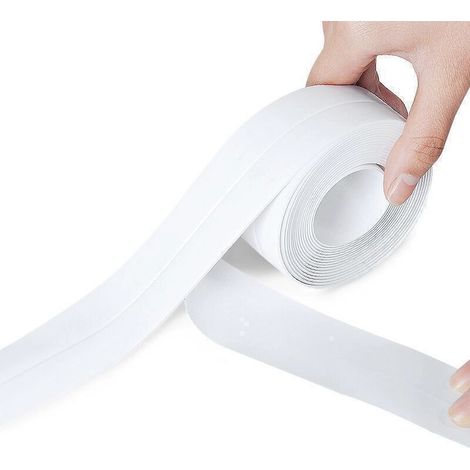 Ruban adhésif d'étanchéité pour coins muraux auto-adhésif et waterproof, dimensions 126 x 1,5 pouces, bande de couverture d'espace pour bord de plans de cuisine et salle de bain. (1/5)
