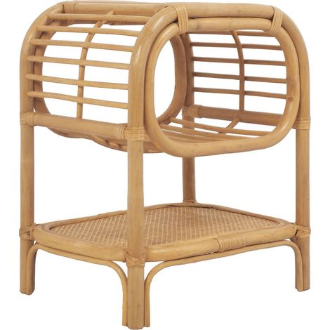 sweeek - Nachttisch aus gebogenem Natur-Rattan, 1 Ablage, 1 Nische (1/5)