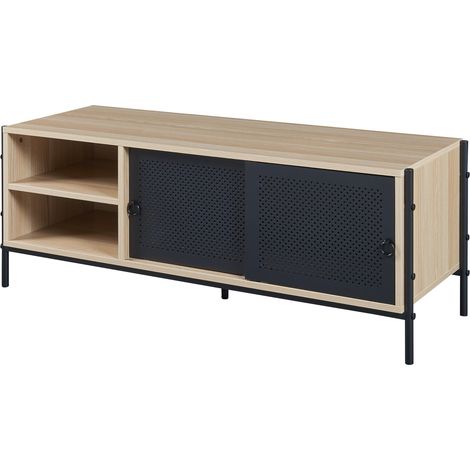 Mobile porta TV mobile porta TV per soggiorno mensola 120 x 40 x 45 cm effetto rovere nero 030010098