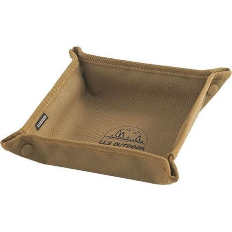 Faltbare Camping-Aufbewahrungsbox, quadratisch, khaki, tragbarer Schreibtisch-Organizer, Ablagefach für Zubehör auf Reisen, L 30 cm (1/5)
