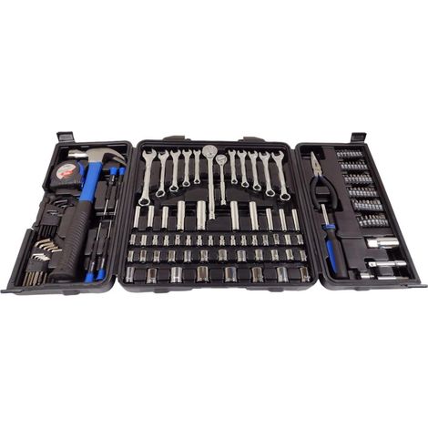 Silver Boîte à outils 140 pièces robuste acier