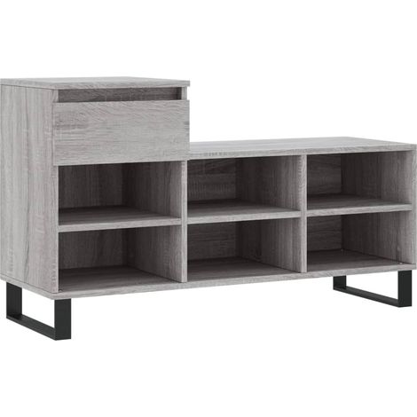 Maison Exclusive - Scarpiera Grigio Sonoma 102x36x60 cm in Legno Multistrato