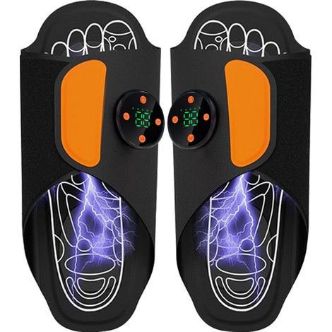 EMS Voetmassage Schoenen, Gift for Mannen – Voetmassager for Pijnverlichting en Bloedsomloop, Draagbare Bilj- en Voetmassagekussen met Afstandsbediening, 7 Modi, 15 Livelli