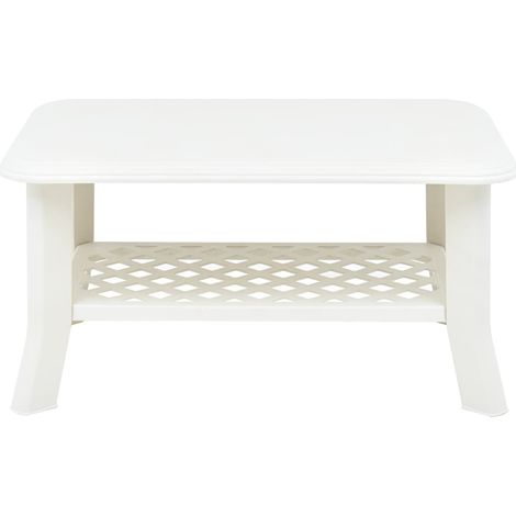 Maison Exclusive - Tavolino da Salotto Bianco 90x60x46 cm in Plastica