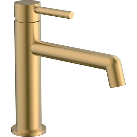 Kibath Grifo de Lavabo monomando OSO acabado ORO cepillado fabricado en latón (1/5)
