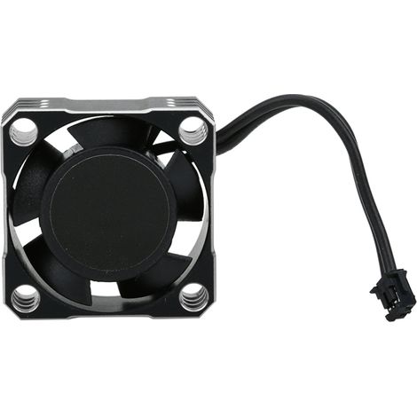 Ventilador de aluminio de 25x25 mm, controlador electrónico de velocidad de 32.000 rpm, disipador de calor robusto, color negro y plateado.