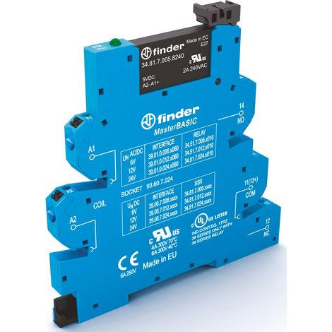 INTERFACE MOD A RELAIS STATIQUE MASTERBASIC 1NO ENTREE 24VDC SORTIE 24VDC 2A BORNES RESSORT TYPE AUTOMATIQUES (390070249024)