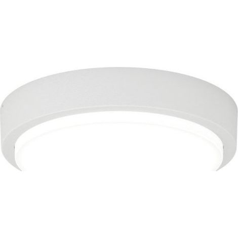 Plafoniera moderna top light baku 37 gx53 led ip54 alluminio policarbonato, finitura metallo bianco