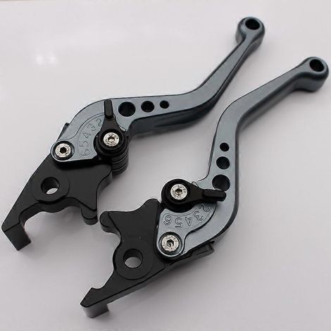 Freins à disque avant et arrière pour véhicule électrique, guidon modifié, klaxon en alliage d'aluminium adapté aux motos LIKE180/150 (couleur titane avec potence courte) (1/5)