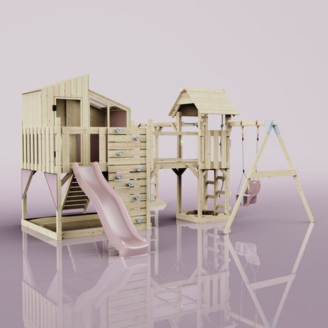 Tour de jeux Polarplay Liv Rosa 503 x 400 cm Balançoire bébé