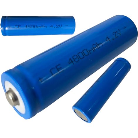 Batería de iones de litio 18650 para luces, 4800 mAh, 4,2 V. (1/4)