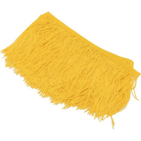 Nappe longue, douce et jaune vif à pompons – parfaite pour la décoration intérieure, les fêtes et les travaux manuels. (1/5)