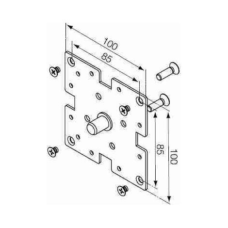 Nice 525.10044 - Halterung für flangia 100x100