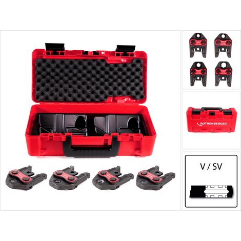 ROTHENBERGER Pressbacken-Set Standard SV15-18-22-28 im Koffer - 015060X