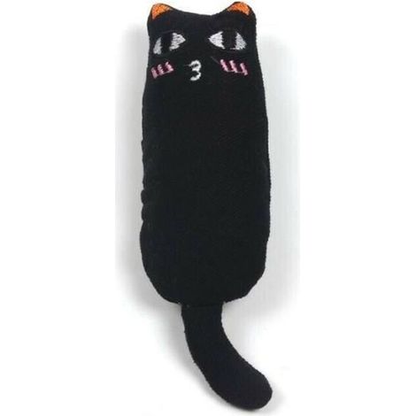 Jouet pour Chat Couleur Noir Doudou à Mâcher rempli d\'Herbe à Chat Cataire Menthe Anti-Stress-Ywey (1/4)